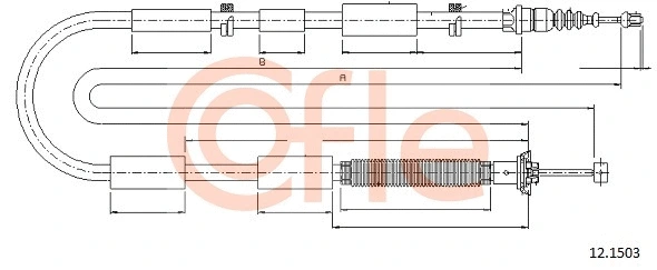 12.1503 COFLE Тросик, cтояночный тормоз (фото 1)