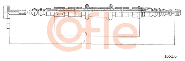1651.6 COFLE Тросик, cтояночный тормоз (фото 1)