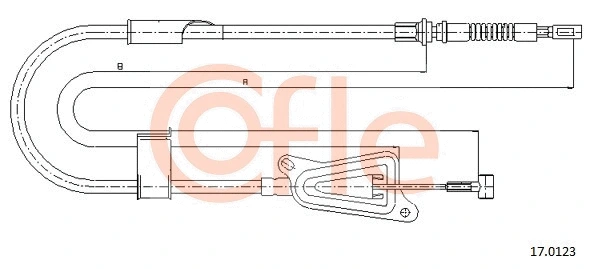 17.0123 COFLE Тросик, cтояночный тормоз (фото 1)