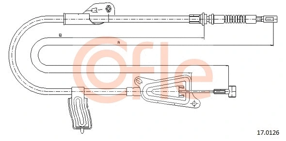 17.0126 COFLE Тросик, cтояночный тормоз (фото 1)