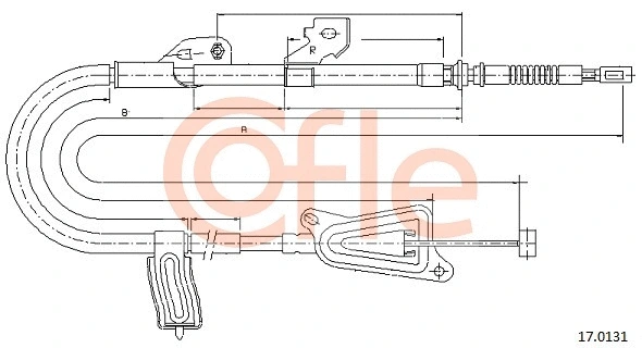 17.0131 COFLE Тросик, cтояночный тормоз (фото 1)