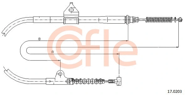 17.0203 COFLE Тросик, cтояночный тормоз (фото 1)