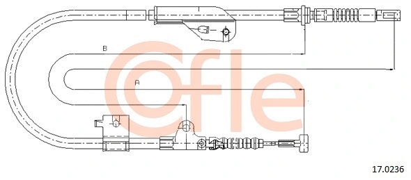 17.0236 COFLE Тросик, cтояночный тормоз (фото 1)