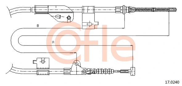 17.0240 COFLE Тросик, cтояночный тормоз (фото 1)