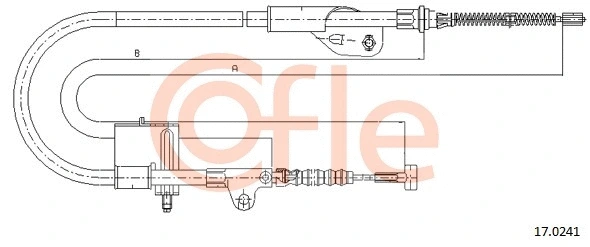 17.0241 COFLE Тросик, cтояночный тормоз (фото 1)