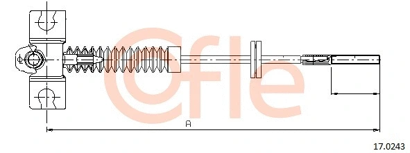 17.0243 COFLE Тросик, cтояночный тормоз (фото 1)