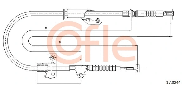 17.0244 COFLE Тросик, cтояночный тормоз (фото 1)