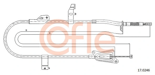 17.0246 COFLE Тросик, cтояночный тормоз (фото 1)