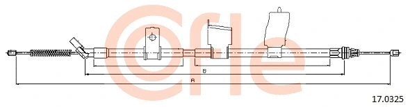 17.0325 COFLE Тросик, cтояночный тормоз (фото 1)