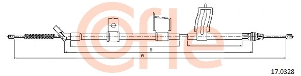 17.0328 COFLE Тросик, cтояночный тормоз (фото 1)