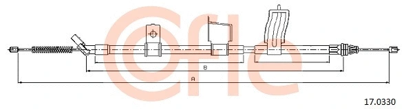 17.0330 COFLE Тросик, cтояночный тормоз (фото 1)