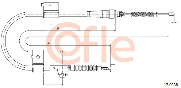 17.0338 COFLE Тросик, cтояночный тормоз (фото 1)