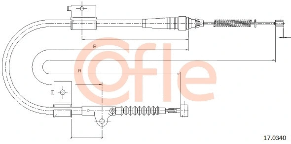 17.0340 COFLE Тросик, cтояночный тормоз (фото 1)