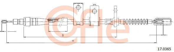 17.0365 COFLE Тросик, cтояночный тормоз (фото 1)