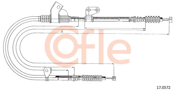 17.0572 COFLE Тросик, cтояночный тормоз (фото 1)