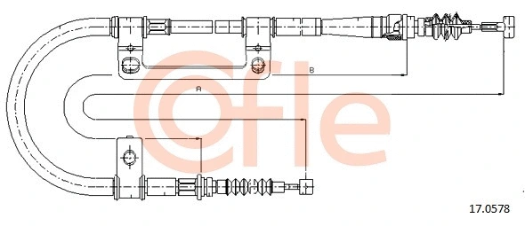17.0578 COFLE Тросик, cтояночный тормоз (фото 1)