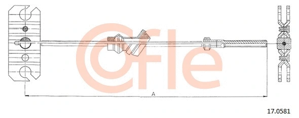 17.0581 COFLE Тросик, cтояночный тормоз (фото 1)