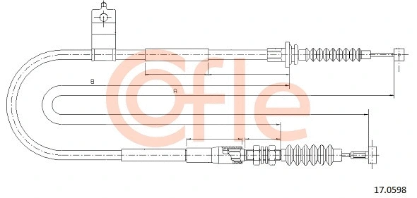 17.0598 COFLE Тросик, cтояночный тормоз (фото 1)