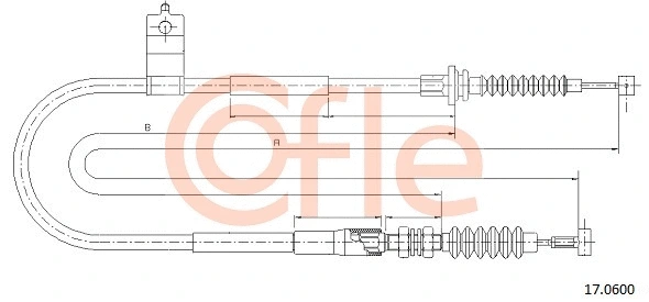 17.0600 COFLE Тросик, cтояночный тормоз (фото 1)