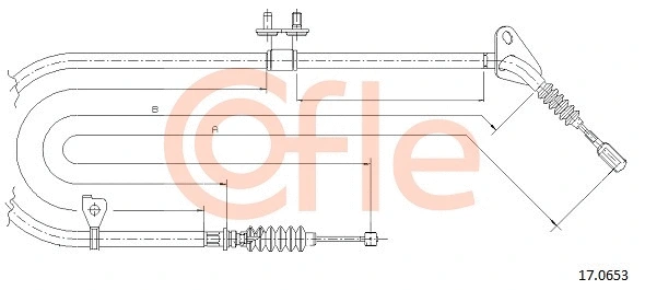 17.0653 COFLE Тросик, cтояночный тормоз (фото 1)