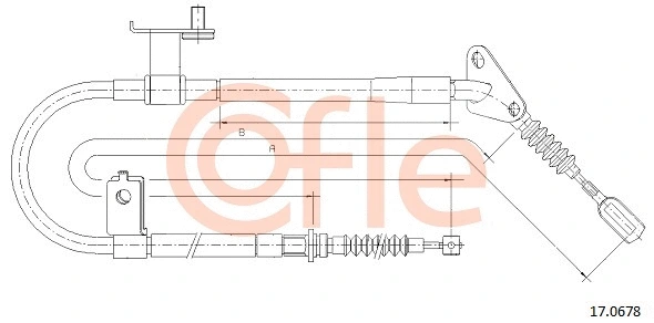 17.0678 COFLE Тросик, cтояночный тормоз (фото 1)