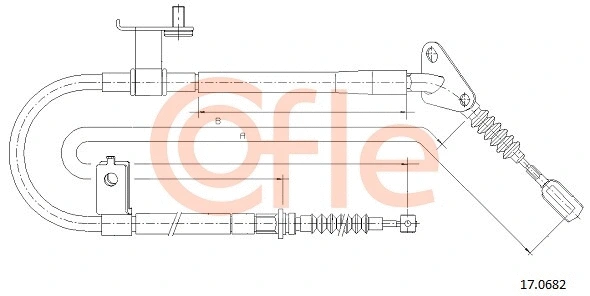 17.0682 COFLE Тросик, cтояночный тормоз (фото 1)