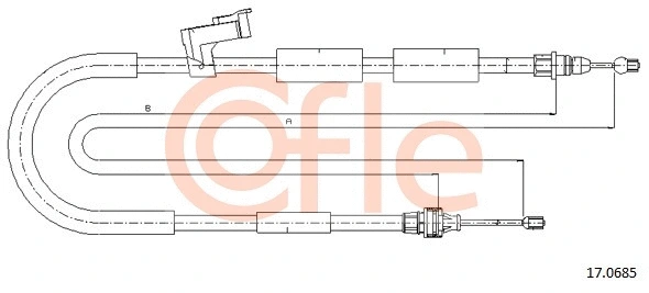 17.0685 COFLE Тросик, cтояночный тормоз (фото 1)