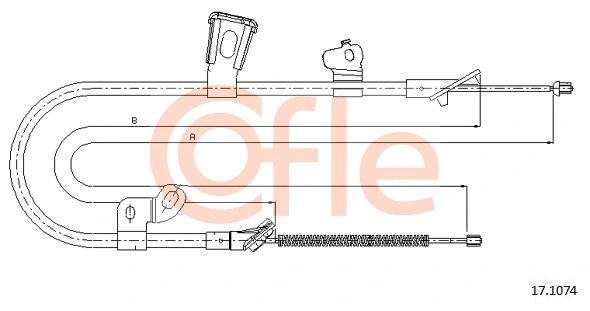 17.1074 COFLE Тросик, cтояночный тормоз (фото 1)