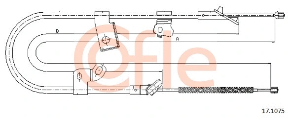 17.1075 COFLE Тросик, cтояночный тормоз (фото 1)