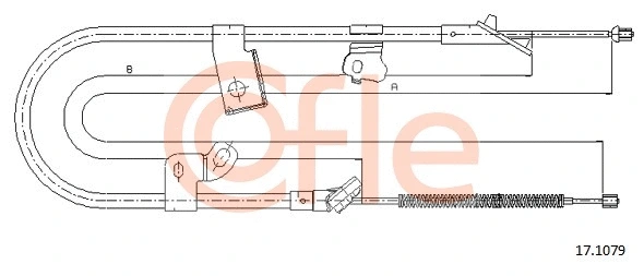 17.1079 COFLE Тросик, cтояночный тормоз (фото 1)