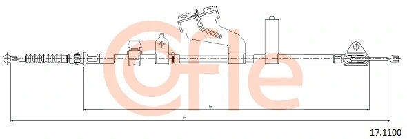 17.1100 COFLE Тросик, cтояночный тормоз (фото 1)
