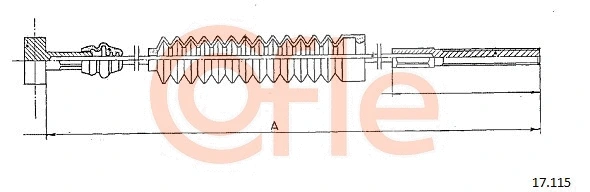 17.115 COFLE Тросик, cтояночный тормоз (фото 1)