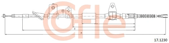 17.1230 COFLE Тросик, cтояночный тормоз (фото 1)