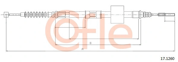 17.1260 COFLE Тросик, cтояночный тормоз (фото 1)