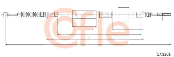 17.1261 COFLE Тросик, cтояночный тормоз (фото 1)
