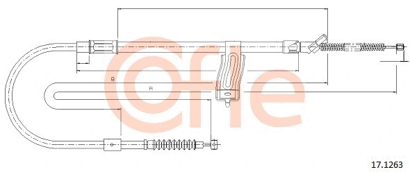 17.1263 COFLE Тросик, cтояночный тормоз (фото 1)