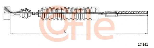 17.141 COFLE Тросик, cтояночный тормоз (фото 1)