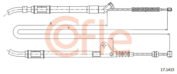 17.1415 COFLE Тросик, cтояночный тормоз (фото 1)