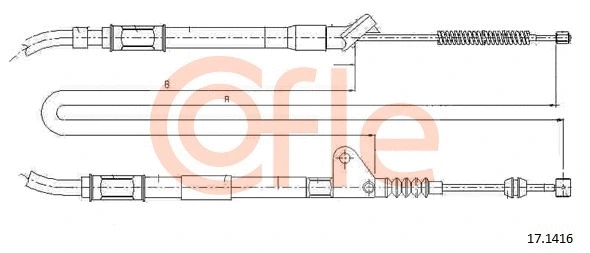17.1416 COFLE Тросик, cтояночный тормоз (фото 1)