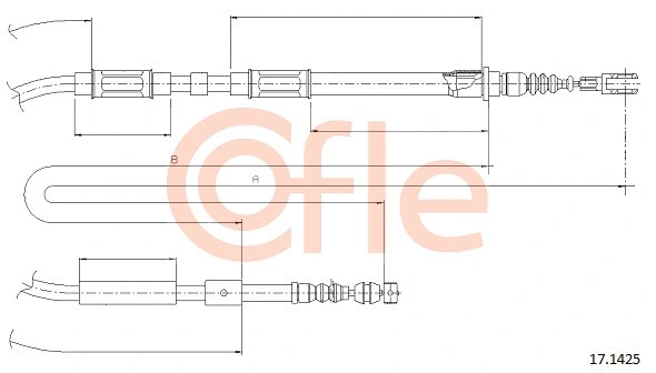 17.1425 COFLE Тросик, cтояночный тормоз (фото 1)
