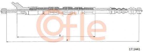 17.1441 COFLE Тросик, cтояночный тормоз (фото 1)