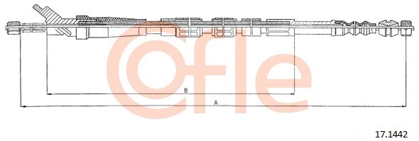 17.1442 COFLE Тросик, cтояночный тормоз (фото 1)
