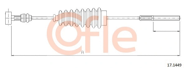 17.1449 COFLE Тросик, cтояночный тормоз (фото 1)