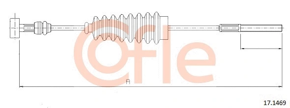 17.1469 COFLE Тросик, cтояночный тормоз (фото 1)