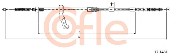 17.1481 COFLE Тросик, cтояночный тормоз (фото 1)