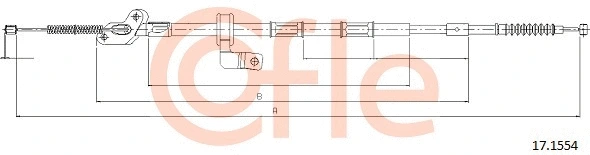 17.1554 COFLE Тросик, cтояночный тормоз (фото 1)