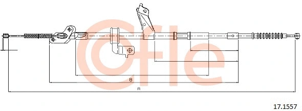 17.1557 COFLE Тросик, cтояночный тормоз (фото 1)