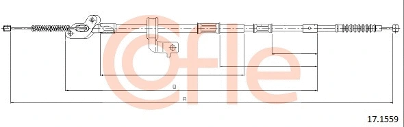 17.1559 COFLE Тросик, cтояночный тормоз (фото 1)