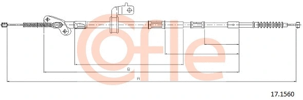 17.1560 COFLE Тросик, cтояночный тормоз (фото 1)
