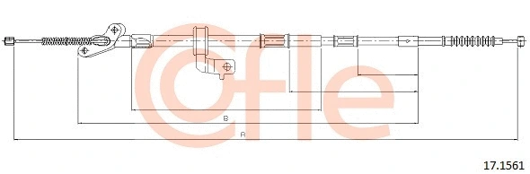 17.1561 COFLE Тросик, cтояночный тормоз (фото 1)
